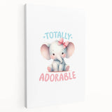 Adorable Baby Elephant Girls Room Wall Art – Nursery Print