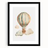 Teddy Bear Hot Air Balloon Nursery Wall Art - Baby Room Decor