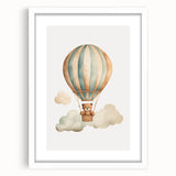 Teddy Bear Hot Air Balloon Nursery Wall Art - Baby Room Decor