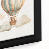 Teddy Bear Hot Air Balloon Nursery Wall Art - Baby Room Decor