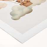 Teddy Bear Hot Air Balloon Nursery Wall Art - Baby Room Decor