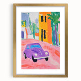 Rolled Canvas Prints for Kids - Vibrant City Street Car Art