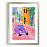 Rolled Canvas Prints for Kids - Vibrant City Street Car Art