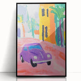 Rolled Canvas Prints for Kids - Vibrant City Street Car Art