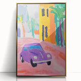 Rolled Canvas Prints for Kids - Vibrant City Street Car Art