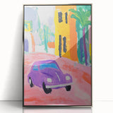 Rolled Canvas Prints for Kids - Vibrant City Street Car Art