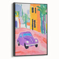 Rolled Canvas Prints for Kids - Vibrant City Street Car Art
