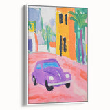 Rolled Canvas Prints for Kids - Vibrant City Street Car Art