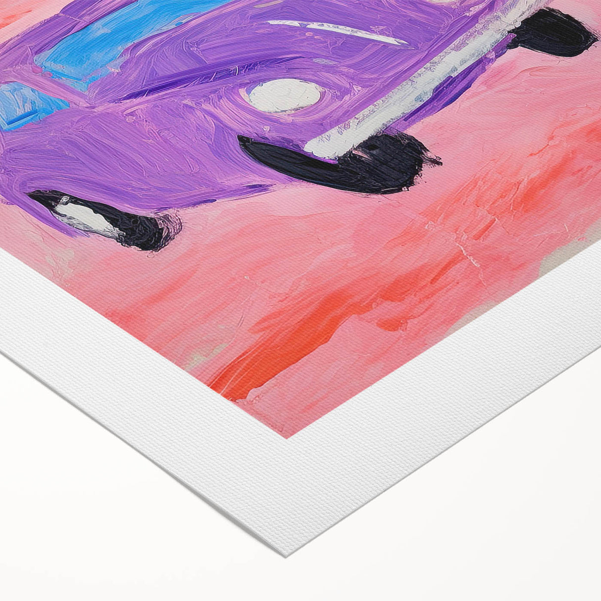 Rolled Canvas Prints for Kids - Vibrant City Street Car Art