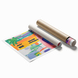 Rolled Canvas Prints for Kids - Vibrant City Street Car Art