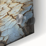 Close-up of a vibrant landscape acrylic glass artwork showcasing bold colors and intricate details, perfect for modern home decor and artistic displays.