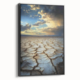 Framed landscape canvas art featuring a serene mountain scene, with a sleek black frame that adds elegance, perfect for home decor and interior design.