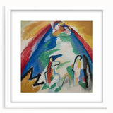 Abstract Mountain Landscape - Colorful Modern Wall Art Print