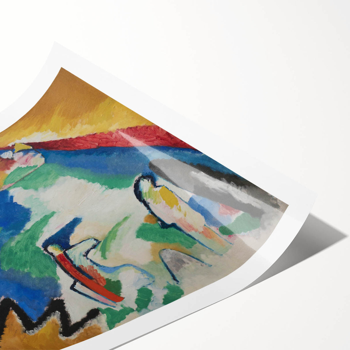 Abstract Mountain Landscape - Colorful Modern Wall Art Print