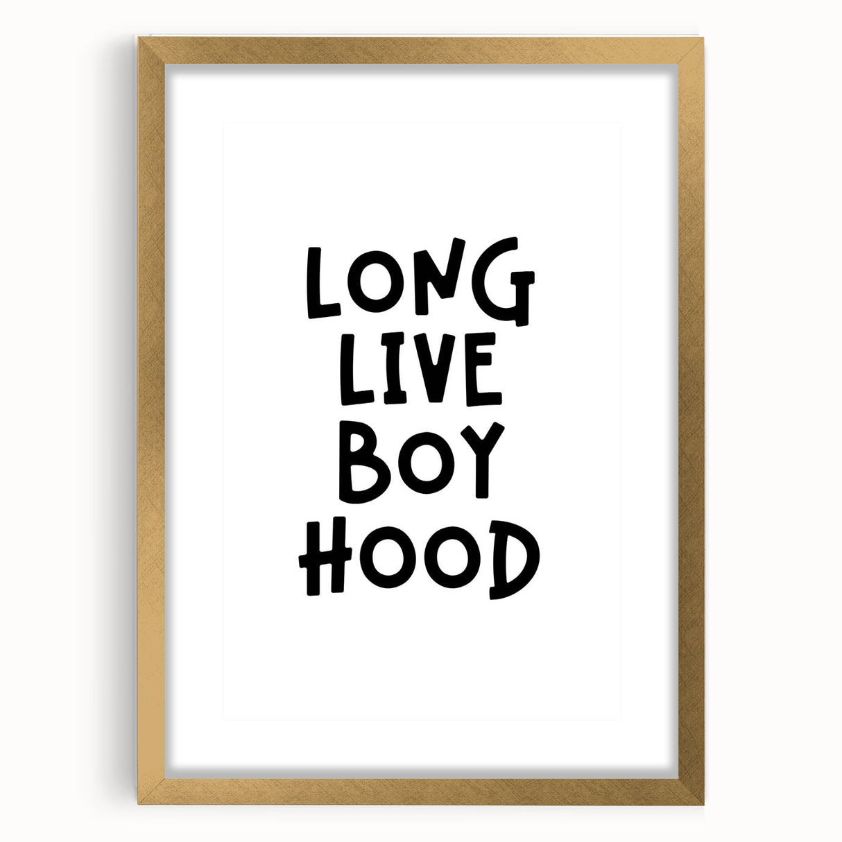 “Long Live Boyhood” Typography Art Print for Kids Room
