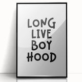 “Long Live Boyhood” Typography Art Print for Kids Room