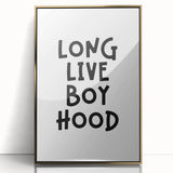“Long Live Boyhood” Typography Art Print for Kids Room