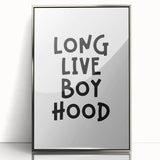 “Long Live Boyhood” Typography Art Print for Kids Room