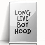 “Long Live Boyhood” Typography Art Print for Kids Room