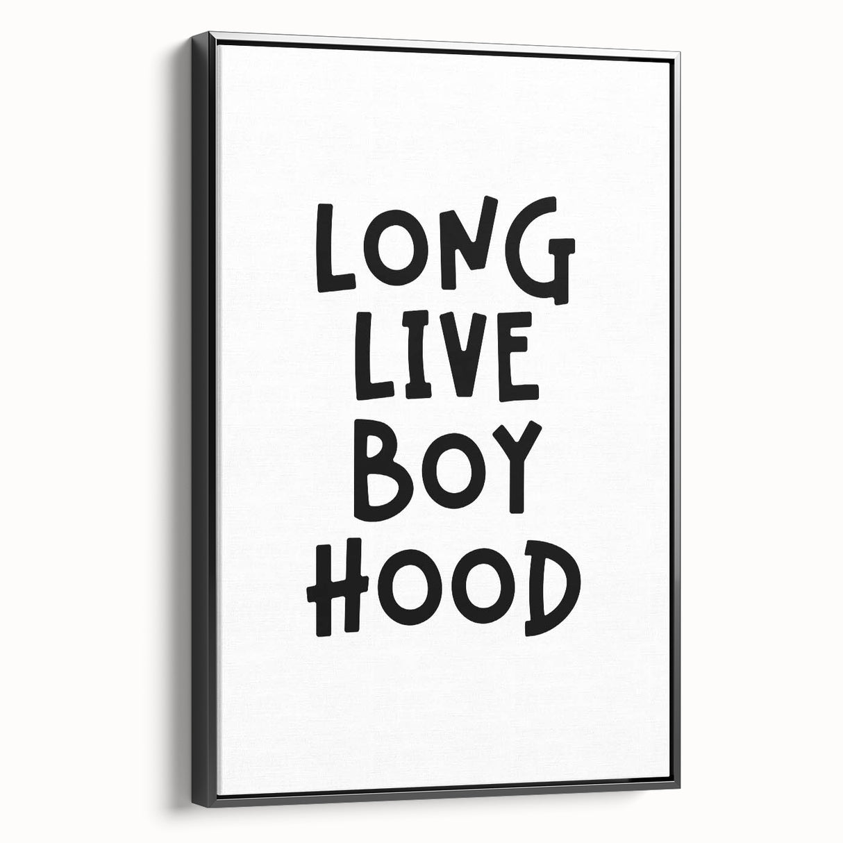 “Long Live Boyhood” Typography Art Print for Kids Room