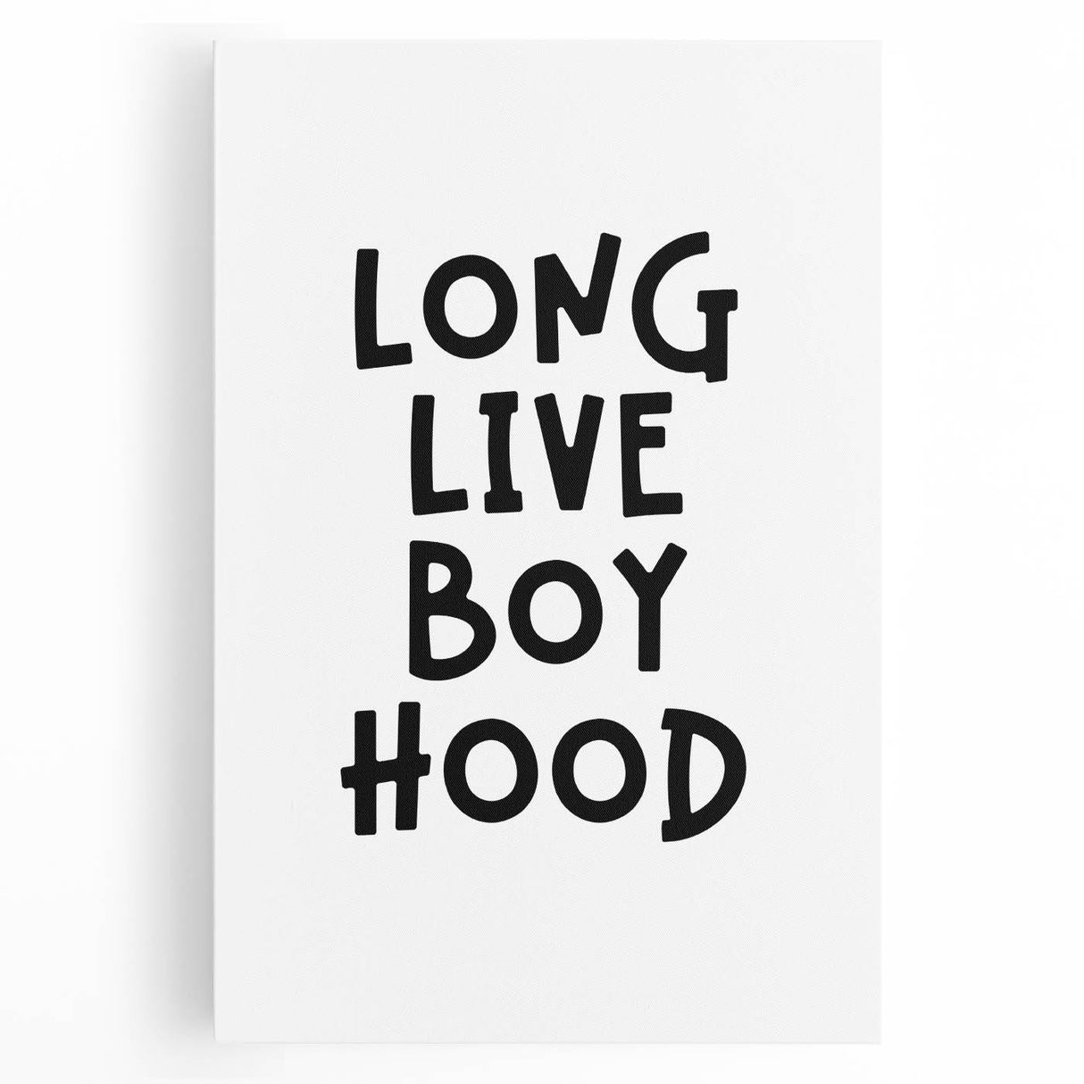 “Long Live Boyhood” Typography Art Print for Kids Room
