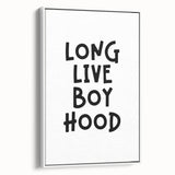 “Long Live Boyhood” Typography Art Print for Kids Room