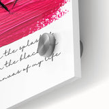 Modern Typography Wall Art - Pink Heart Quote Canvas Print