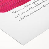 Modern Typography Wall Art - Pink Heart Quote Canvas Print