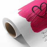 Modern Typography Wall Art - Pink Heart Quote Canvas Print