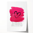 Modern Typography Wall Art - Pink Heart Quote Canvas Print