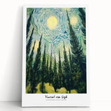 Impressionist-style wall art featuring a Van Gogh-like scene on stretched canvas, ideal for kitchen wall art.