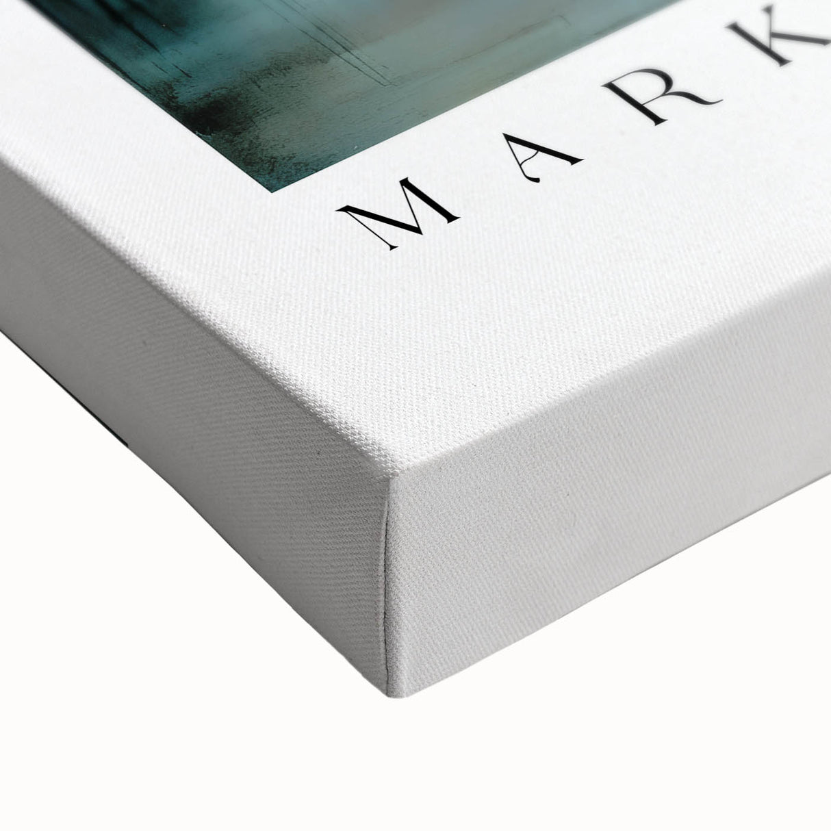 Black and white landscape painting on large stretched canvas, ideal for bedroom wall art.
