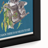 Australia Retro Travel Poster | Koala Wildlife Art Print