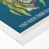Australia Retro Travel Poster | Koala Wildlife Art Print