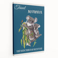 Australia Retro Travel Poster | Koala Wildlife Art Print