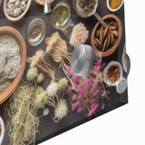 Rustic Spice & Herb Display - Kitchen Wall Art for Culinary Spaces