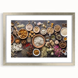 Rustic Spice & Herb Display - Kitchen Wall Art for Culinary Spaces