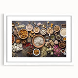 Rustic Spice & Herb Display - Kitchen Wall Art for Culinary Spaces