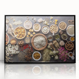 Rustic Spice & Herb Display - Kitchen Wall Art for Culinary Spaces