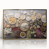Rustic Spice & Herb Display - Kitchen Wall Art for Culinary Spaces