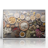 Rustic Spice & Herb Display - Kitchen Wall Art for Culinary Spaces