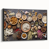 Rustic Spice & Herb Display - Kitchen Wall Art for Culinary Spaces