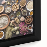 Rustic Spice & Herb Display - Kitchen Wall Art for Culinary Spaces
