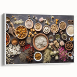 Rustic Spice & Herb Display - Kitchen Wall Art for Culinary Spaces