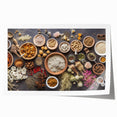 Rustic Spice & Herb Display - Kitchen Wall Art for Culinary Spaces
