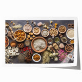 Rustic Spice & Herb Display - Kitchen Wall Art for Culinary Spaces