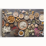Rustic Spice & Herb Display - Kitchen Wall Art for Culinary Spaces