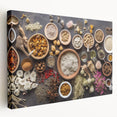 Rustic Spice & Herb Display - Kitchen Wall Art for Culinary Spaces