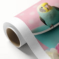 Bathroom Wall Decor - Cheerful Bird in Mini Tub