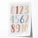 Numbers Kids Educational Wall Art – Minimalist Learning Print